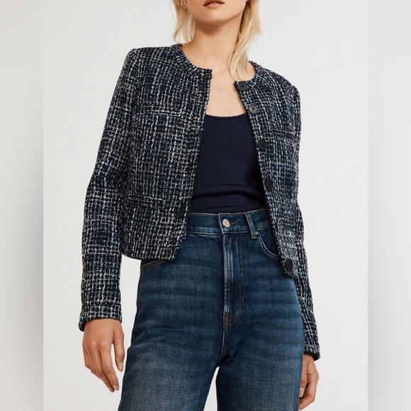 Brooks Brother Women’s Cotton Linen Summer tweed Blazer jacket Sz 6 - Picture 1 of 10